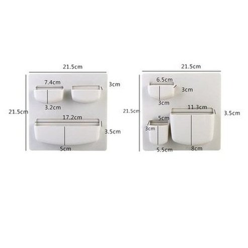 Plain Wall Shelving Storage Hooks & Racks Adhesive Plastic Plain Wall Organizer Shelving · Dondepiso