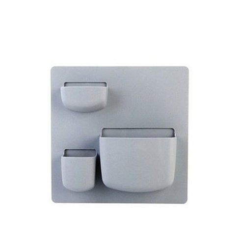 Plain Wall Shelving Storage Hooks & Racks Adhesive Plastic Plain Wall Organizer Shelving · Dondepiso