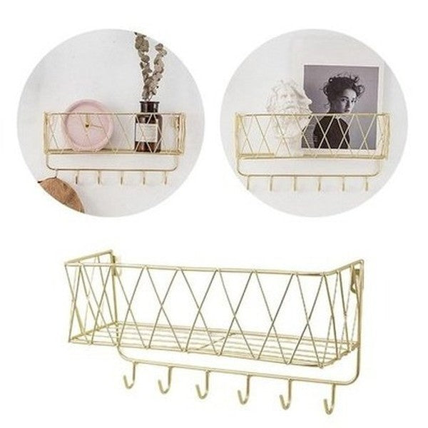 Decor Storage Basket Storage Hooks & Racks Decor Hanging Storage Basket with Hooks · Dondepiso