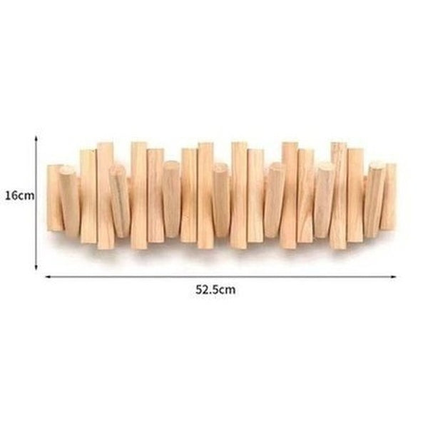 Decor Wood Hanger Storage Hooks & Racks Decorative Folding Wall Wooden Hanger · Dondepiso
