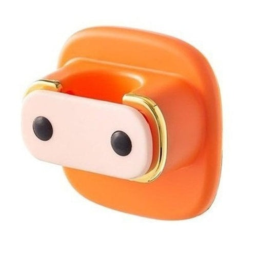 Wall Mop Holder Storage Hooks & Racks Orange Hanging Punch-Free Wall Mount Mop Hook · Dondepiso