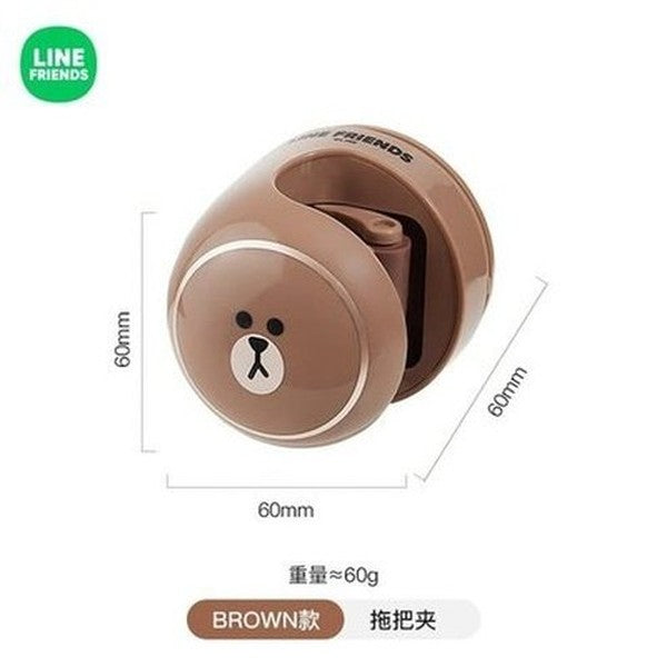 LINE FRIENDS Brown Hook Storage Hooks & Racks LINE FRIENDS Kawaii Brown Sally Broom Storage Hook - Dondepiso
