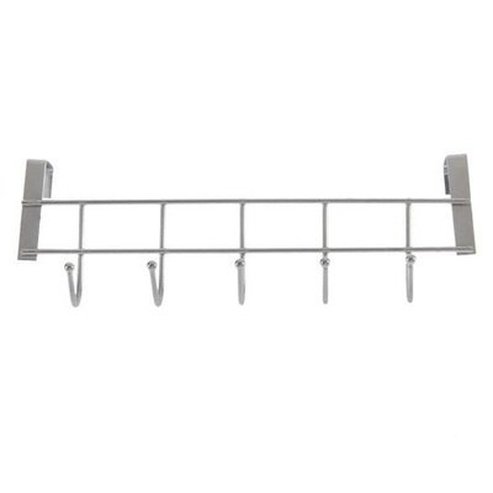 Metal hook to hang over the door. New Over Door 5 Hooks Home Bathroom Organizer Coat Rack Clothes Coat Towel Hanger Stainless Steel Good Load Bearing Forged