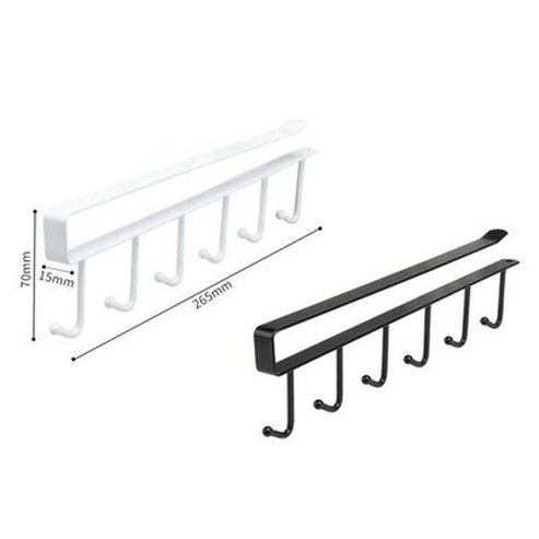 Under Cabinet Cup Rack Storage Hooks & Racks Metal Under Cabinet Storage Cup Rack – Dondepiso