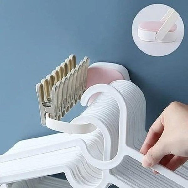 Hangers Organizer Rack Storage Hooks & Racks No drill hangers organizer rack – Dondepiso