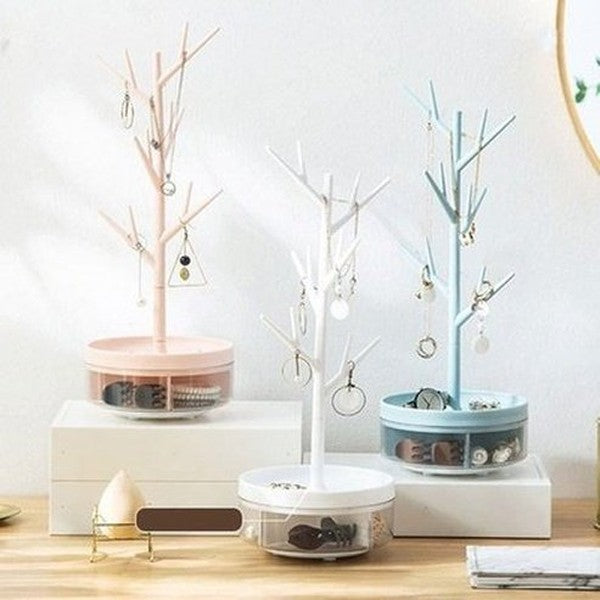 Jewelry Necklace Tree Rack Storage Hooks & Racks Rotatable Jewelry Necklace Storage Rack – Dondepiso