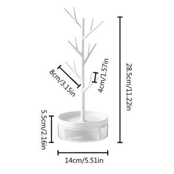 Jewelry Necklace Tree Rack Storage Hooks & Racks Rotatable Jewelry Necklace Storage Rack – Dondepiso