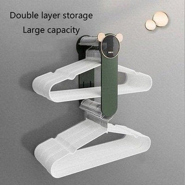 Hanger Storage Holder Storage Hooks & Racks Telescopic Clothes Hanger Storage Wall Rack · Dondepiso
