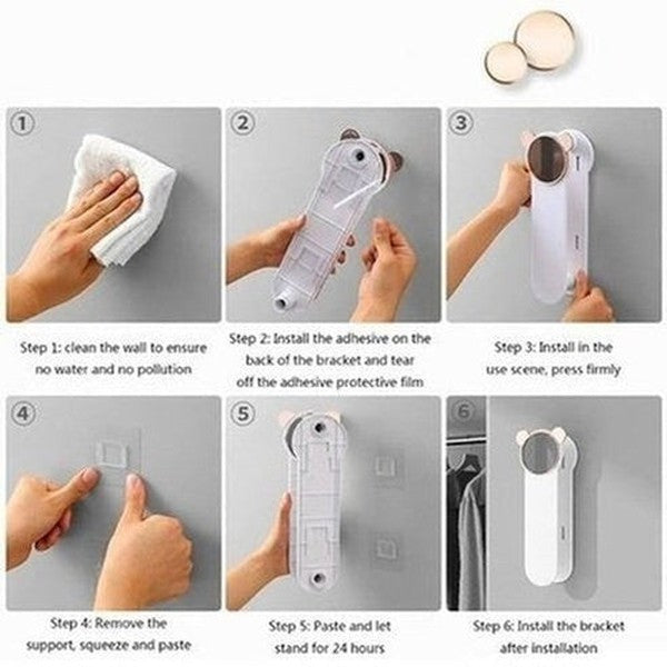 Hanger Storage Holder Storage Hooks & Racks Telescopic Clothes Hanger Storage Wall Rack · Dondepiso