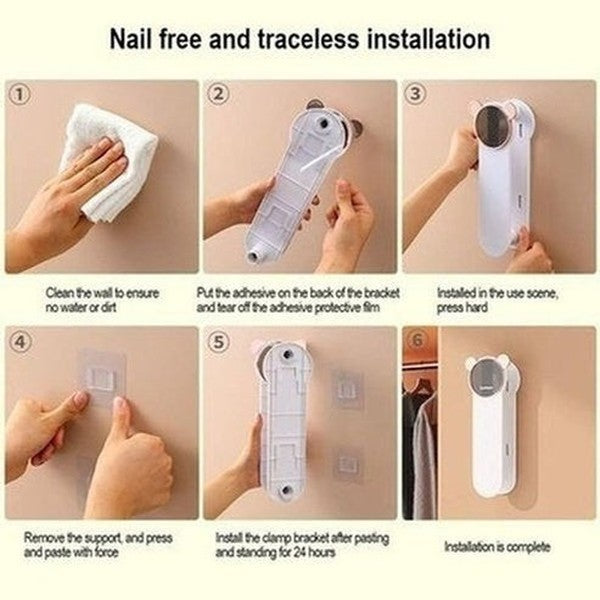 Hanger Storage Holder Storage Hooks & Racks Telescopic Clothes Hanger Storage Wall Rack · Dondepiso