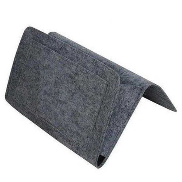 Bedside Storage Bag Storage & Organization Dark Gray Hanging Bedside Storage Bag Felt Bed Sofa Side – Dondepiso