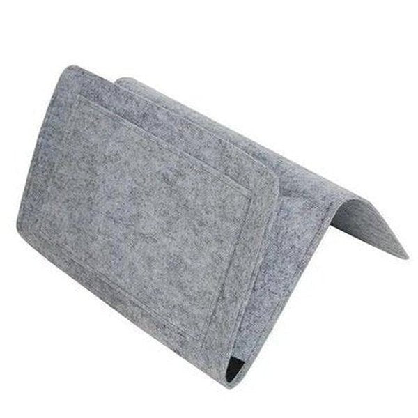 Bedside Storage Bag Storage & Organization Light Grey Hanging Bedside Storage Bag Felt Bed Sofa Side – Dondepiso