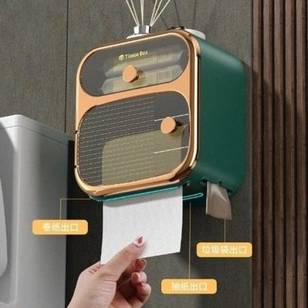 Hanging Toilet Paper Box Toilet Paper Holders Green Light luxury Hanging Toilet Paper Box · Dondepiso