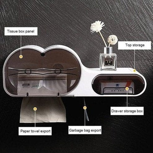 Hanging Toilet Paper Rack Toilet Paper Holders White Wall-Mounted Hanging Toilet Paper Rack · Dondepiso