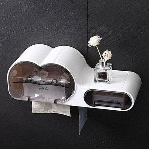 Hanging Toilet Paper Rack Toilet Paper Holders White Wall-Mounted Hanging Toilet Paper Rack · Dondepiso
