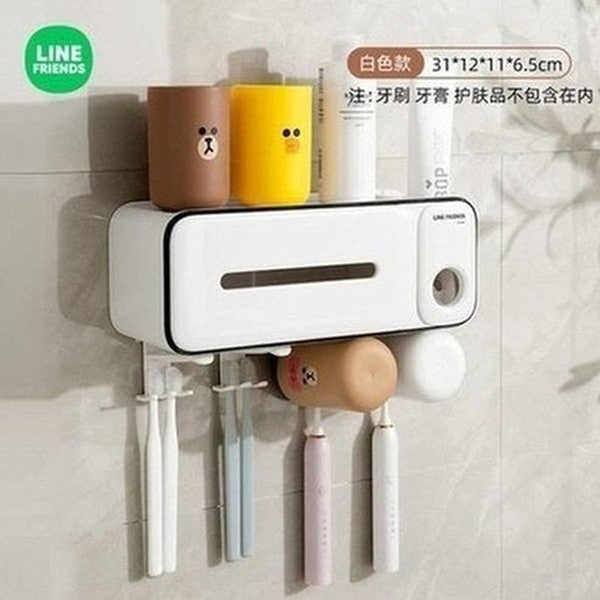 LINE FRIENDS Toothbrush Rack Toothbrush Holders LINE FRIENDS Cartoon Brown Sally Toothbrush Rack - Dondepiso