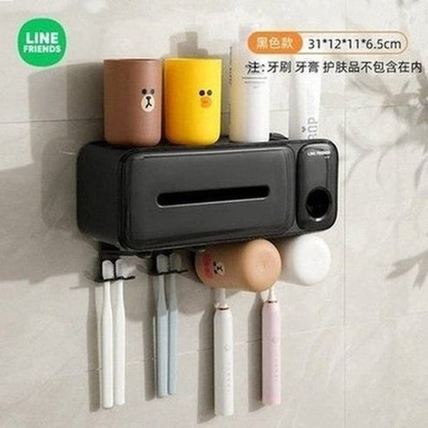 LINE FRIENDS Toothbrush Rack Toothbrush Holders LINE FRIENDS Cartoon Brown Sally Toothbrush Rack - Dondepiso