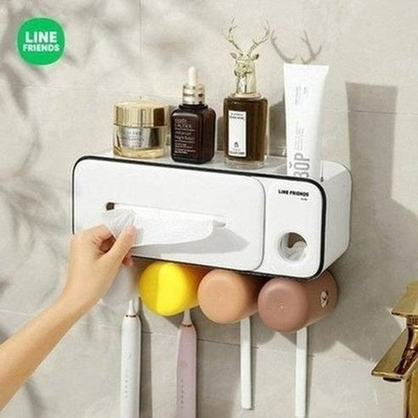 LINE FRIENDS Toothbrush Rack Toothbrush Holders LINE FRIENDS Cartoon Brown Sally Toothbrush Rack - Dondepiso