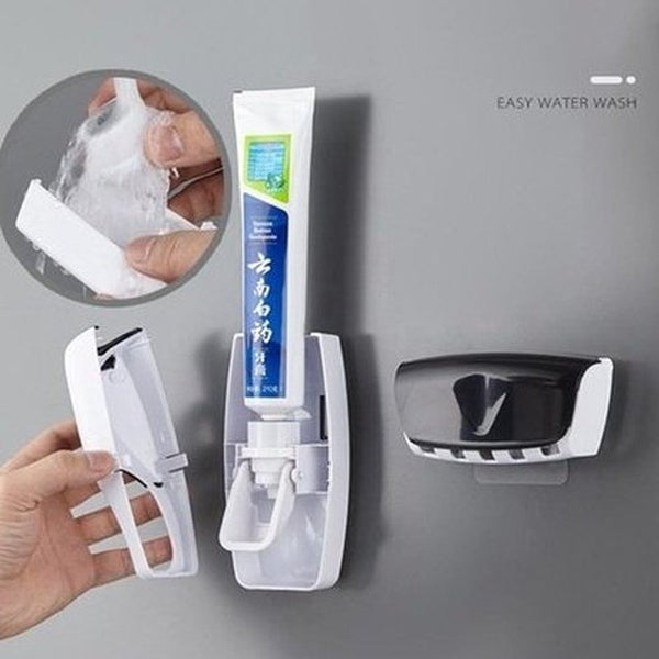 Hanging Toothpaste Dispenser Toothbrush Holders Toothpaste Dispenser Set Plus Toothbrush Holder · Dondepiso