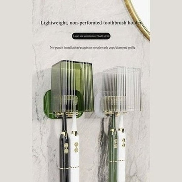 Clear Toothbrush Rack Toothbrush Holders Wall Mounted Clear Toothbrush Cup Rack · Dondepiso