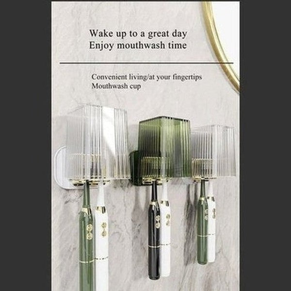 Clear Toothbrush Rack Toothbrush Holders Wall Mounted Clear Toothbrush Cup Rack · Dondepiso