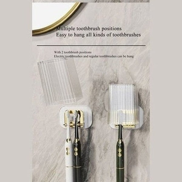 Clear Toothbrush Rack Toothbrush Holders Wall Mounted Clear Toothbrush Cup Rack · Dondepiso