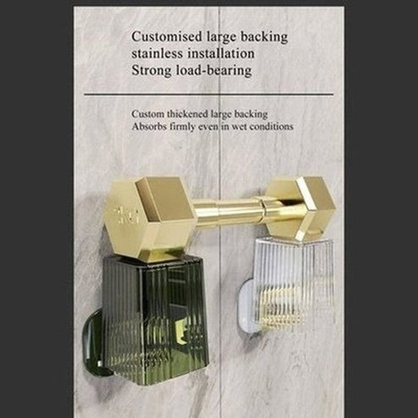 Clear Toothbrush Rack Toothbrush Holders Wall Mounted Clear Toothbrush Cup Rack · Dondepiso