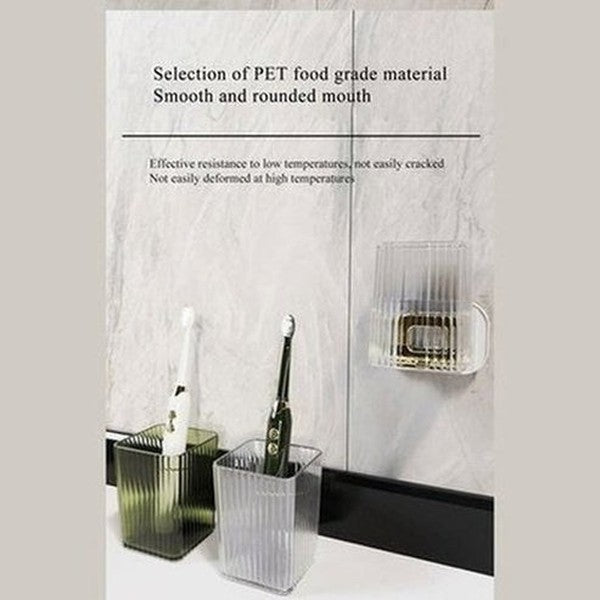 Clear Toothbrush Rack Toothbrush Holders Wall Mounted Clear Toothbrush Cup Rack · Dondepiso