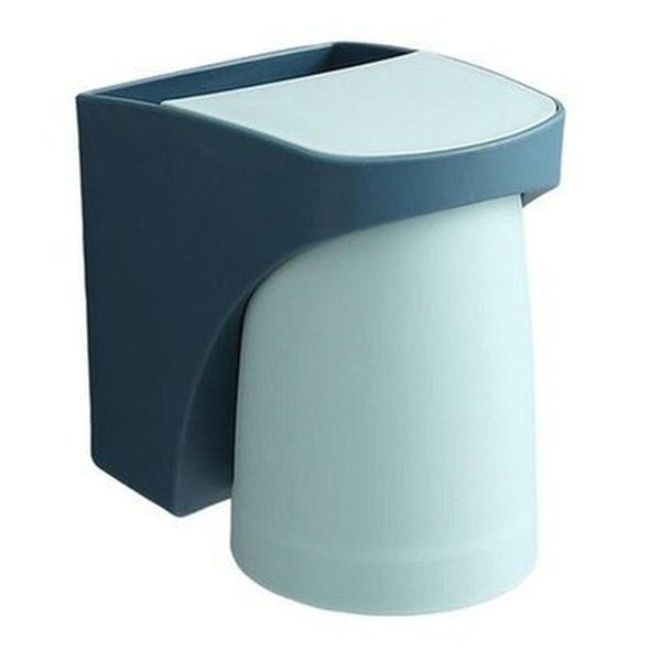 Wall Mounted Rinse Cup Rack Toothbrush Holders Blue Wall Mounted Rinse Tumbler and Toothbrush Holder · Dondepiso