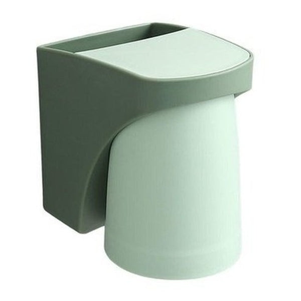 Wall Mounted Rinse Cup Rack Toothbrush Holders Green Wall Mounted Rinse Tumbler and Toothbrush Holder · Dondepiso