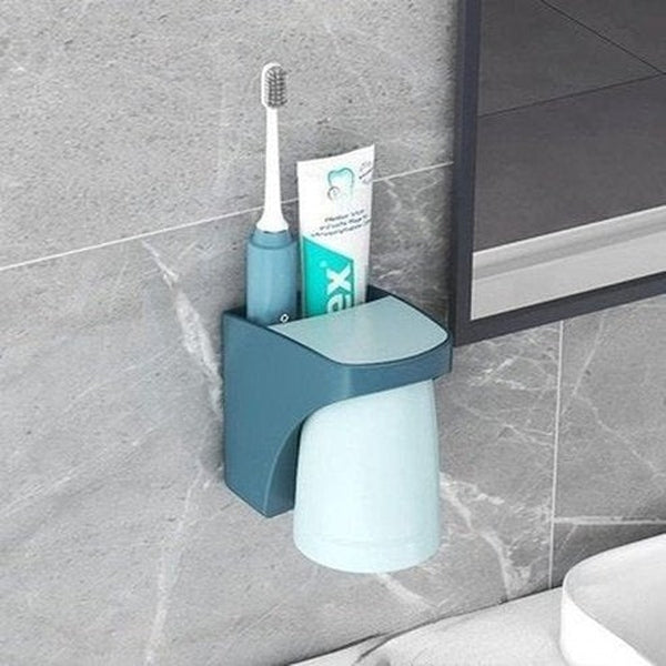 Wall Mounted Rinse Cup Rack Toothbrush Holders Wall Mounted Rinse Tumbler and Toothbrush Holder · Dondepiso