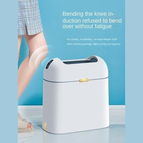 Touchless Trash Can Trash Cans & Wastebaskets White Touchless Bathroom Trash Can With Lid · Dondepiso