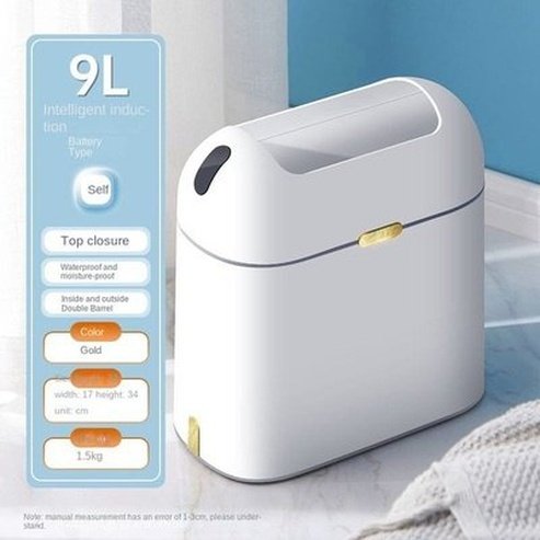 Touchless Trash Can Trash Cans & Wastebaskets White Touchless Bathroom Trash Can With Lid · Dondepiso