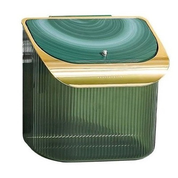 Clear Trash Can Trash Cans & Wastebaskets Green Clear Wall-Mounted Toilet Trash Can with Lid · Dondepiso
