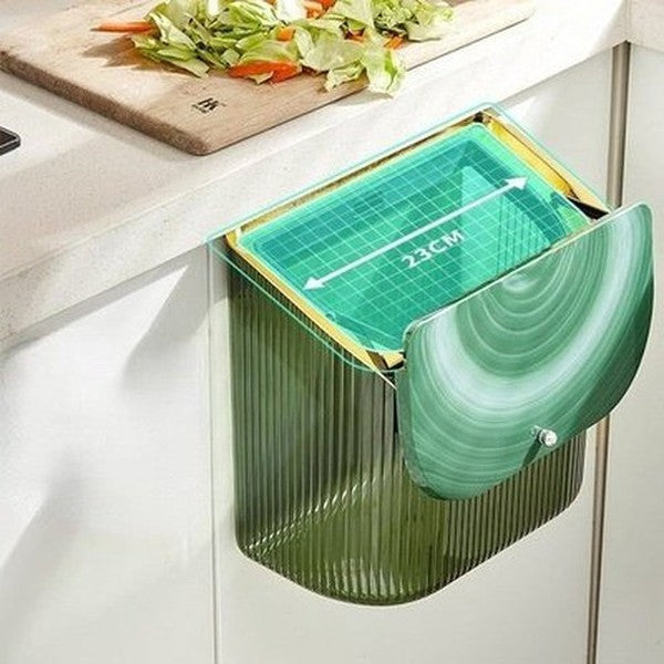 Clear Trash Can Trash Cans & Wastebaskets Green Clear Wall-Mounted Toilet Trash Can with Lid · Dondepiso