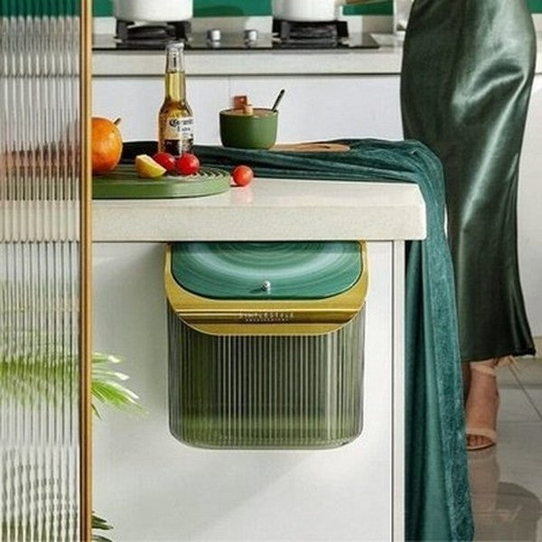 Clear Trash Can Trash Cans & Wastebaskets Green Clear Wall-Mounted Toilet Trash Can with Lid · Dondepiso