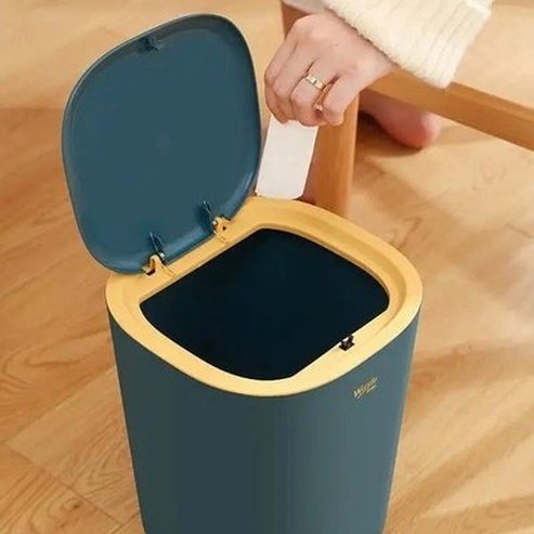 Mini Trash Can Trash Cans & Wastebaskets Small trash can with pop-up lid – Dondepiso