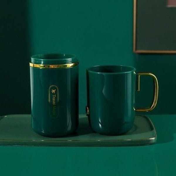 Travel Toothbrush Case Toothbrush Holders Dark Green Travel Rinse Cup Case for Toothbrushes · Dondepiso