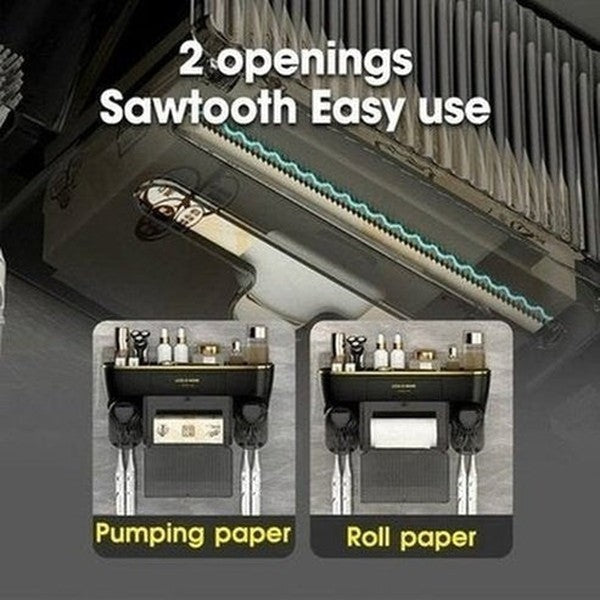 Wall-Mounted Toothbrush Holder Toothbrush Holders Wall-Mounted Toothbrush Holder With Rinse Cups · Dondepiso