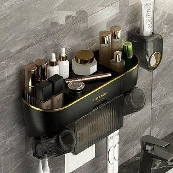 Wall-Mounted Toothbrush Holder Toothbrush Holders Wall-Mounted Toothbrush Holder With Rinse Cups · Dondepiso