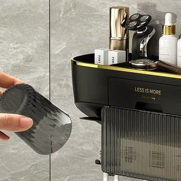 Wall-Mounted Toothbrush Holder Toothbrush Holders Wall-Mounted Toothbrush Holder With Rinse Cups · Dondepiso