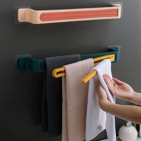 Wall Towel Rack Towel Racks & Holders Bathroom Wall Towel Rack 90-Degree Rotation – Dondepiso
