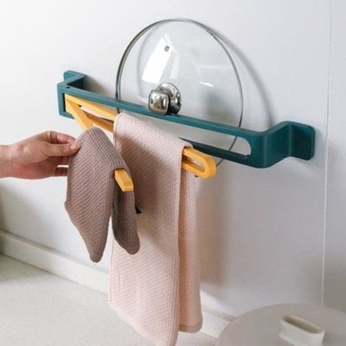 Wall Towel Rack Towel Racks & Holders Bathroom Wall Towel Rack 90-Degree Rotation – Dondepiso