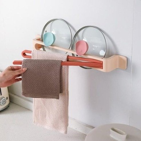 Wall Towel Rack Towel Racks & Holders Bathroom Wall Towel Rack 90-Degree Rotation – Dondepiso