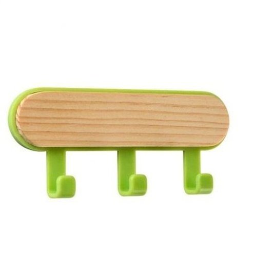 Wall Wood Hook Storage Hooks & Racks There Hooks 2 Strong Adhesive Wall Wooden Hook · Dondepiso