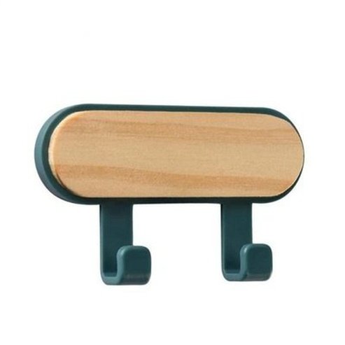 Wall Wood Hook Storage Hooks & Racks Two Hooks 3 Strong Adhesive Wall Wooden Hook · Dondepiso