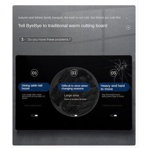 Warm Cutting Board Cutting Boards White Folding Insulation Warm Hot Cutting Board · Dondepiso