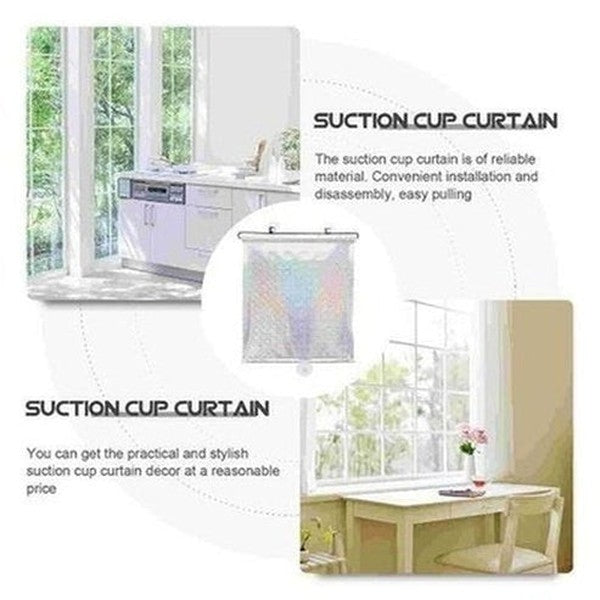 Window Suction Blind Curtain Window Blinds & Shades Window Strong Suction Roller Blind Curtain – Dondepiso