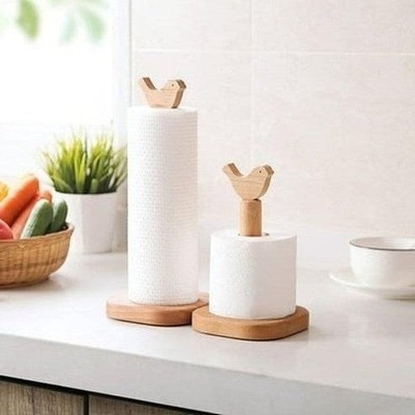 Wooden Paper Towel Rack Kitchen Utensil Holders & Racks Vertical Wooden Paper Towel Rack Napkin Holder · Dondepiso