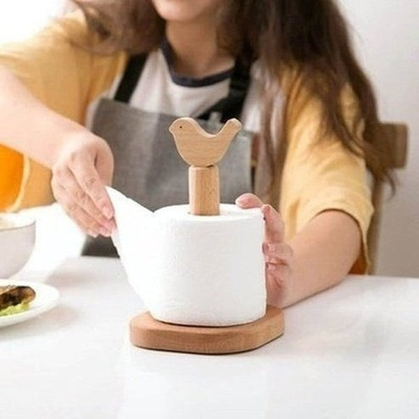 Wooden Paper Towel Rack Kitchen Utensil Holders & Racks Vertical Wooden Paper Towel Rack Napkin Holder · Dondepiso